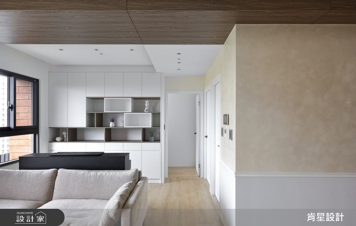 25坪新成屋(5年以下)＿現代風客廳書房案例圖片＿肯星設計＿肯星_21矩形包覆Rectangular wrap之31