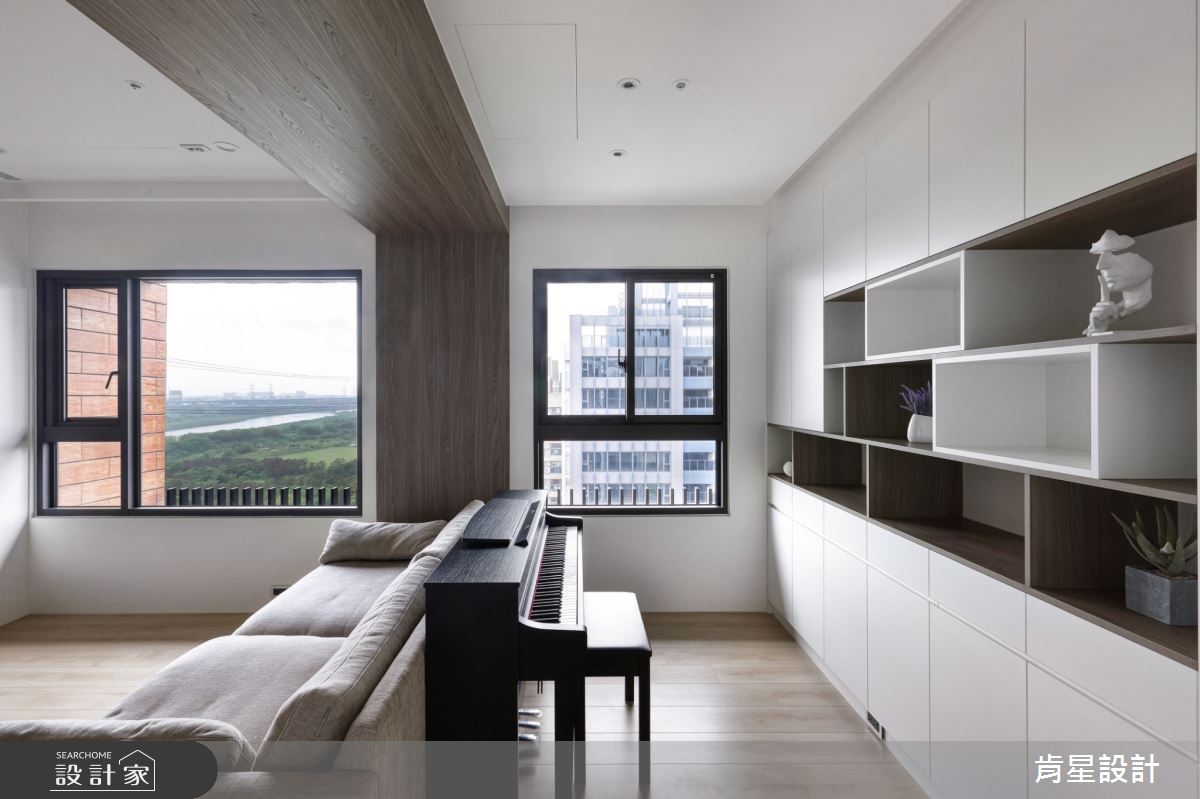 25坪新成屋(5年以下)＿現代風客廳書房案例圖片＿肯星設計＿肯星_21矩形包覆Rectangular wrap之32