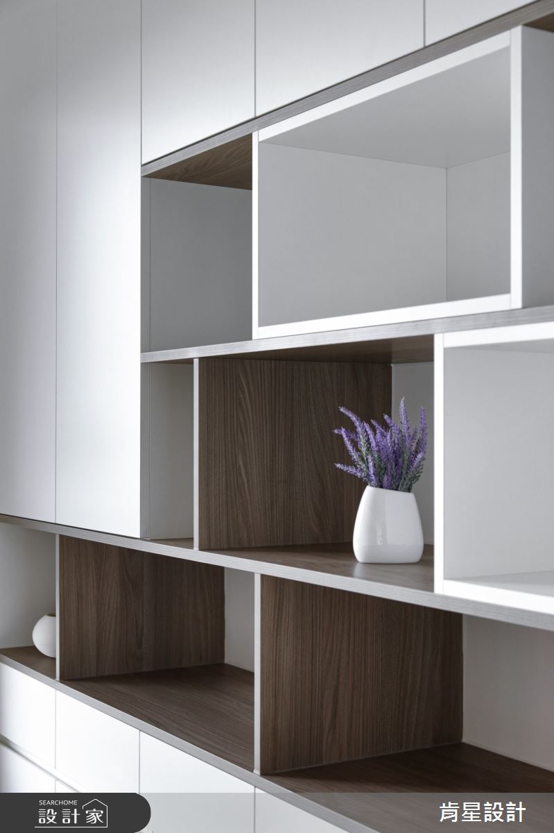 25坪新成屋(5年以下)＿現代風書房案例圖片＿肯星設計＿肯星_21矩形包覆Rectangular wrap之34