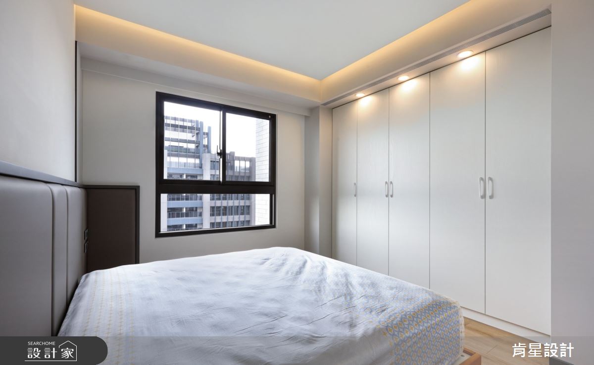 25坪新成屋(5年以下)＿現代風臥室案例圖片＿肯星設計＿肯星_21矩形包覆Rectangular wrap之41