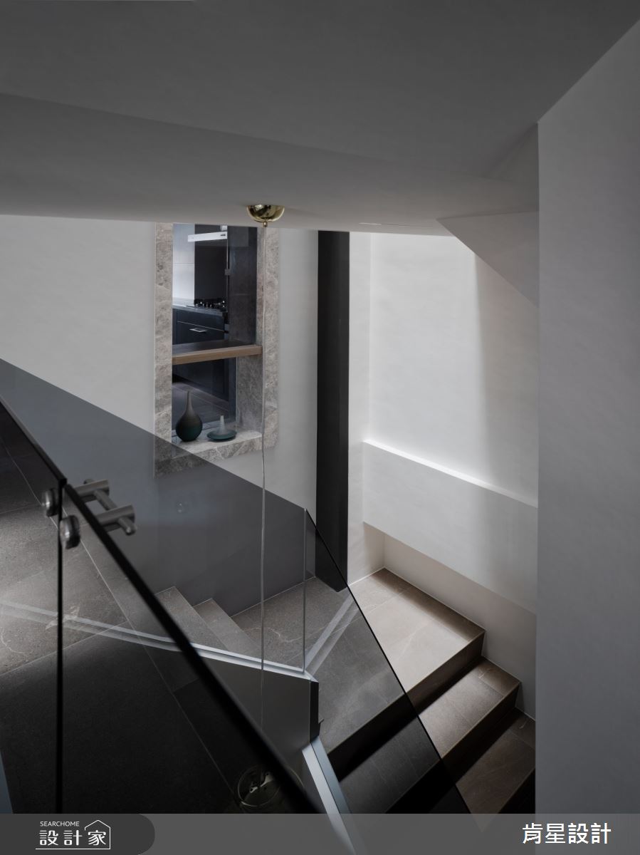 120坪新成屋(5年以下)＿現代風樓梯案例圖片＿肯星設計＿肯星_22光漫light diffusion+romantic之17