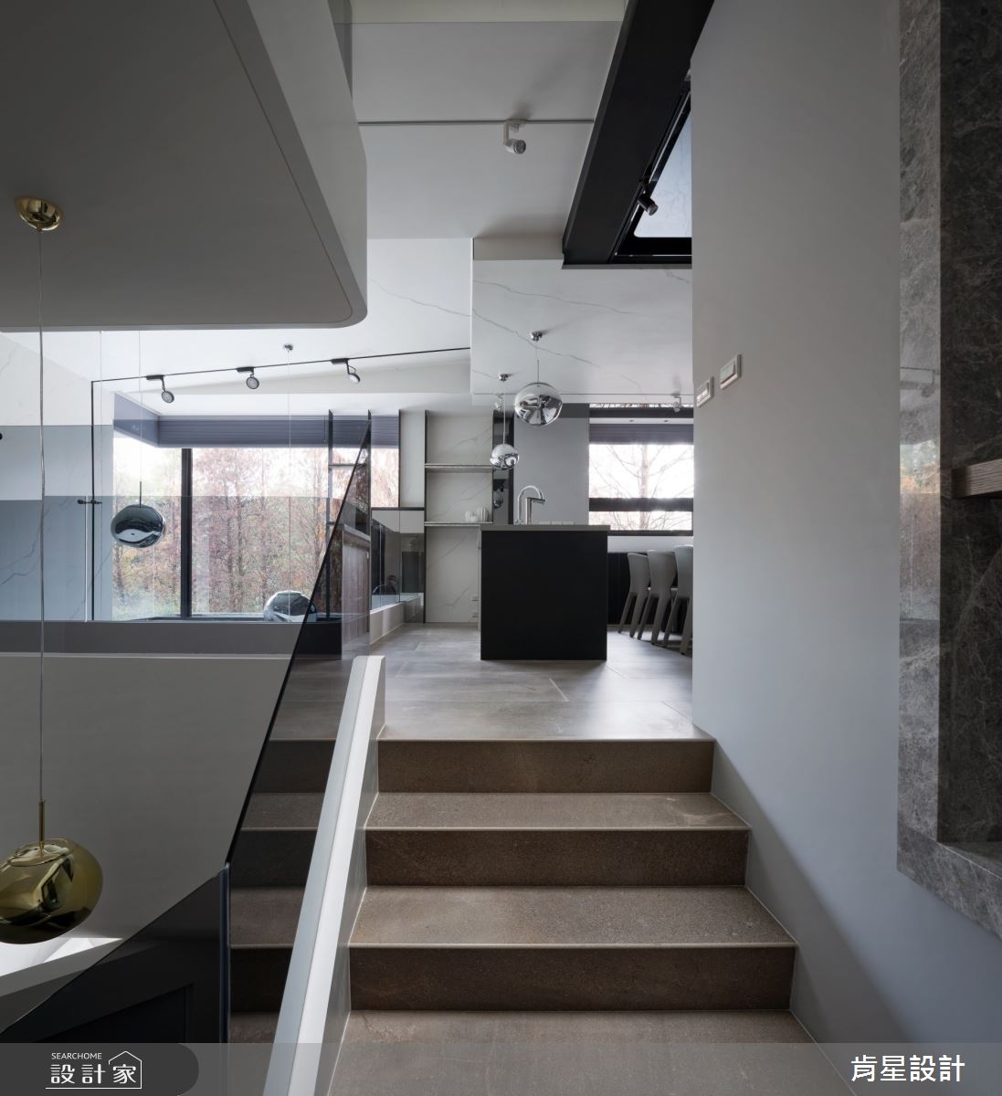 120坪新成屋(5年以下)＿現代風樓梯案例圖片＿肯星設計＿肯星_22光漫light diffusion+romantic之18