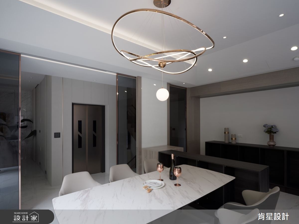 95坪新成屋(5年以下)＿輕奢風餐廳案例圖片＿肯星設計＿肯星_23線光Line Light之19