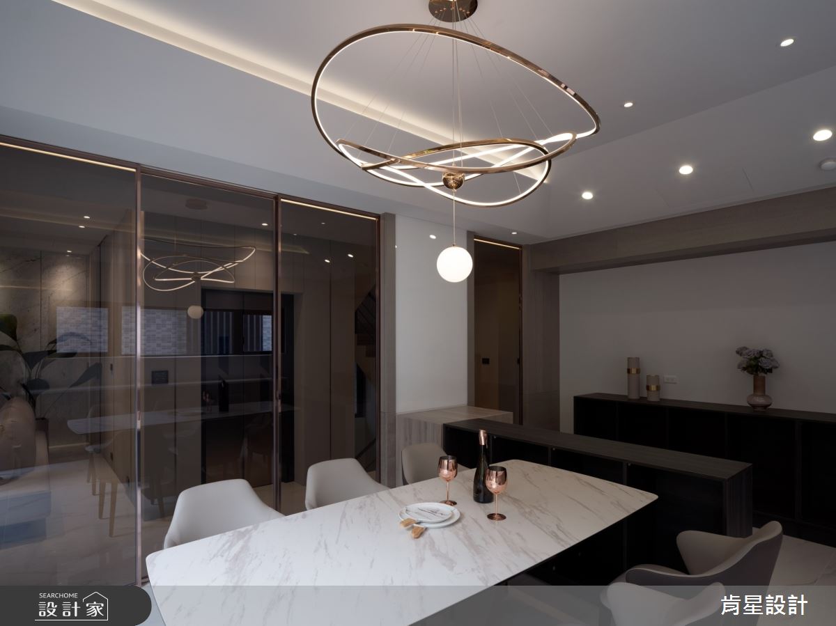 95坪新成屋(5年以下)＿輕奢風餐廳案例圖片＿肯星設計＿肯星_23線光Line Light之20