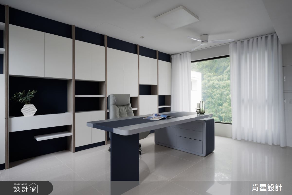 95坪新成屋(5年以下)＿輕奢風書房案例圖片＿肯星設計＿肯星_23線光Line Light之27