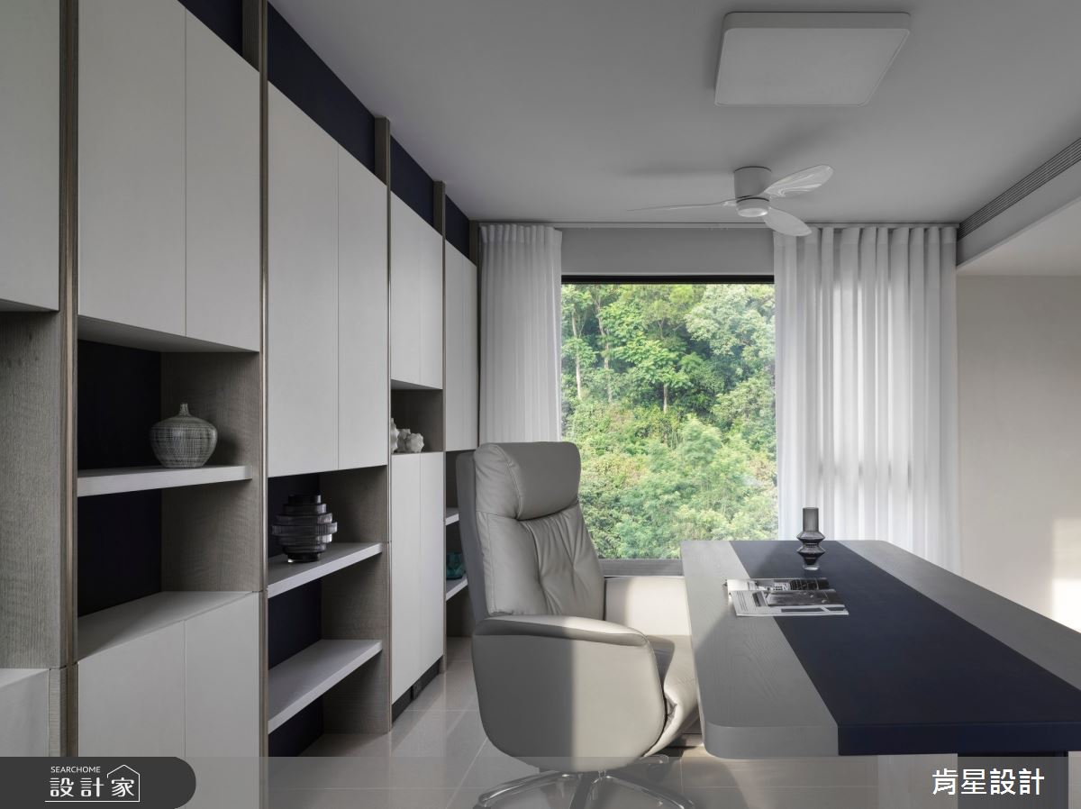 95坪新成屋(5年以下)＿輕奢風書房案例圖片＿肯星設計＿肯星_23線光Line Light之28