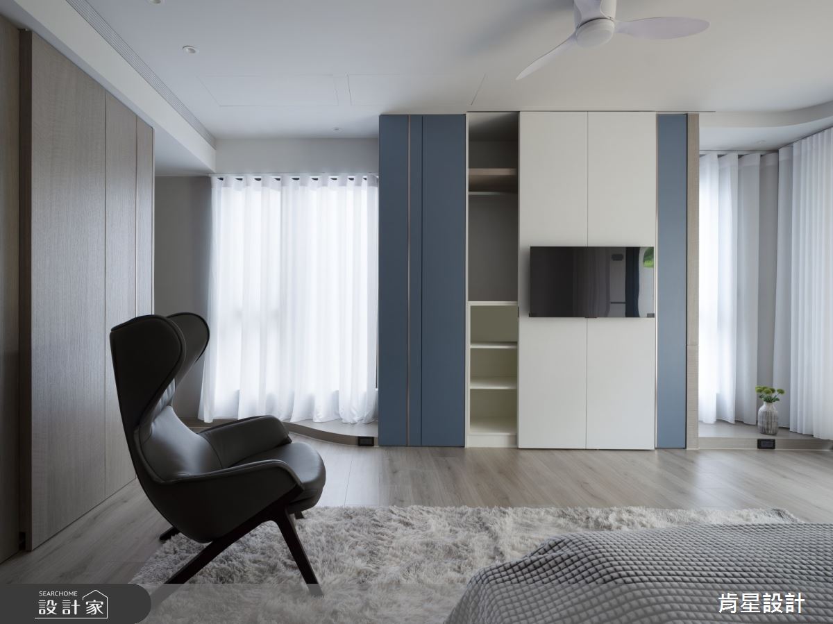 95坪新成屋(5年以下)＿輕奢風臥室案例圖片＿肯星設計＿肯星_23線光Line Light之37