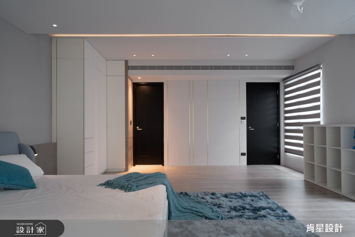 95坪新成屋(5年以下)＿輕奢風臥室案例圖片＿肯星設計＿肯星_23線光Line Light之32