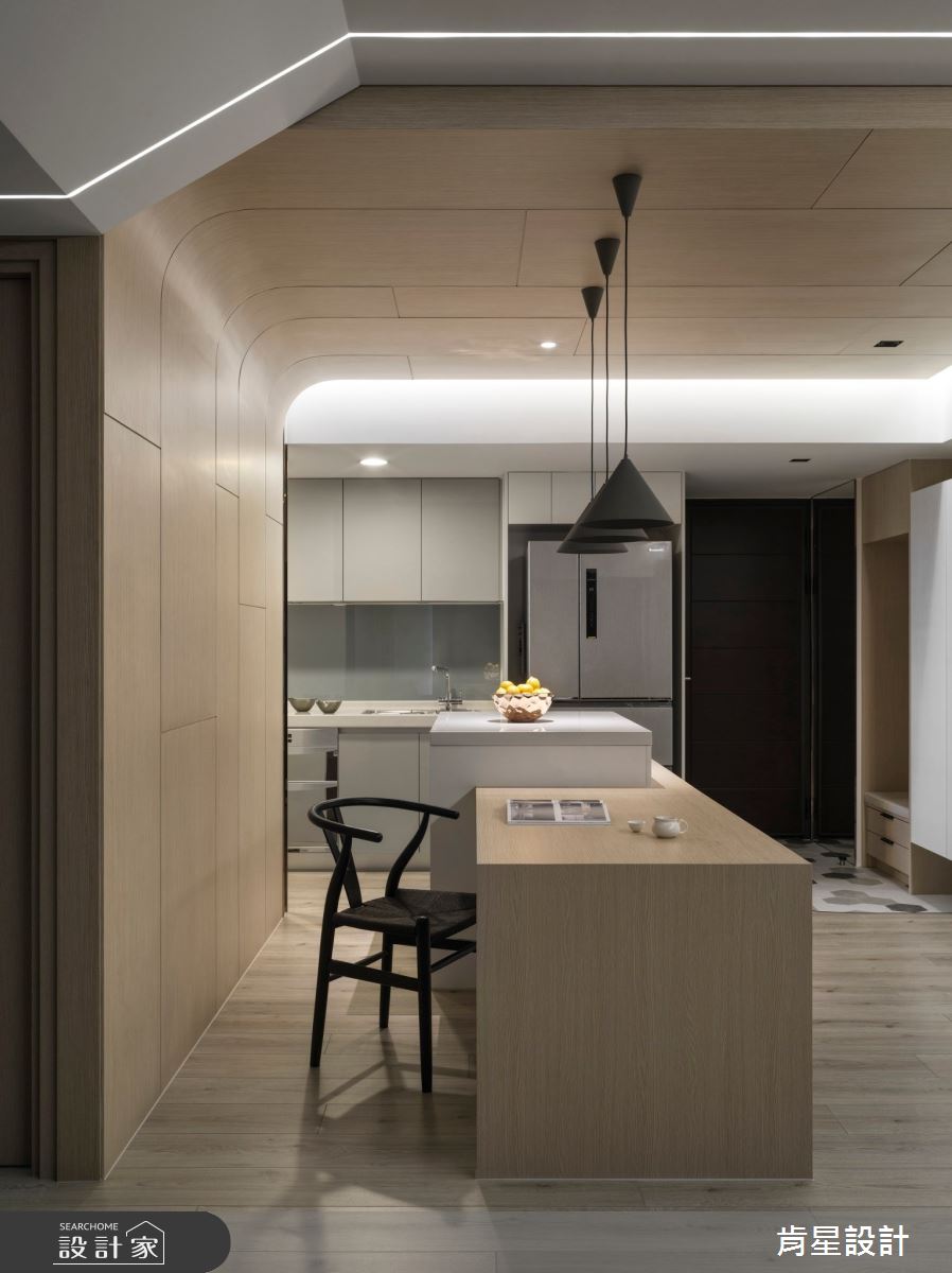 25坪新成屋(5年以下)＿現代禪風玄關餐廳廚房中島案例圖片＿肯星設計＿肯星_24交禪Cross Zen之2
