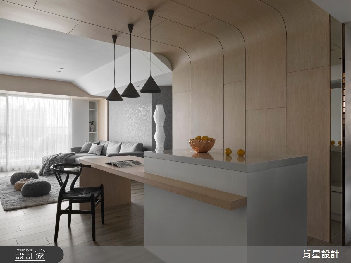 25坪新成屋(5年以下)＿現代禪風客廳餐廳中島案例圖片＿肯星設計＿肯星_24交禪Cross Zen之6