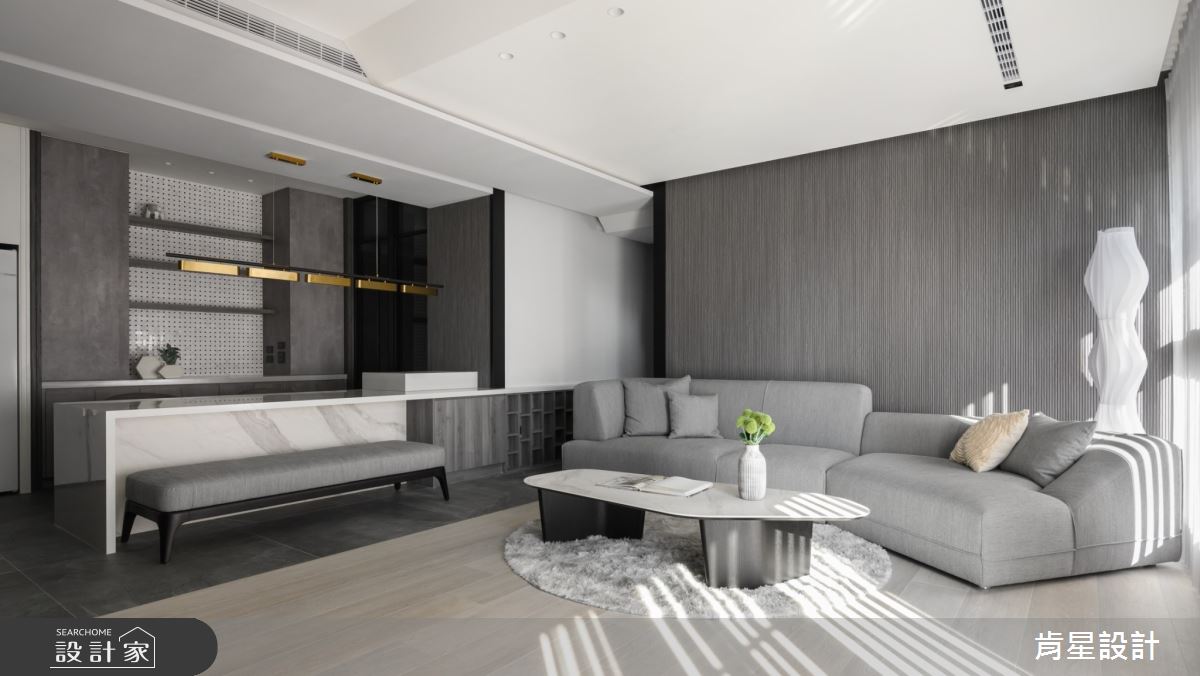 45坪毛胚屋＿現代風客廳餐廳中島案例圖片＿肯星設計＿肯星_26引光Lead The Light之11