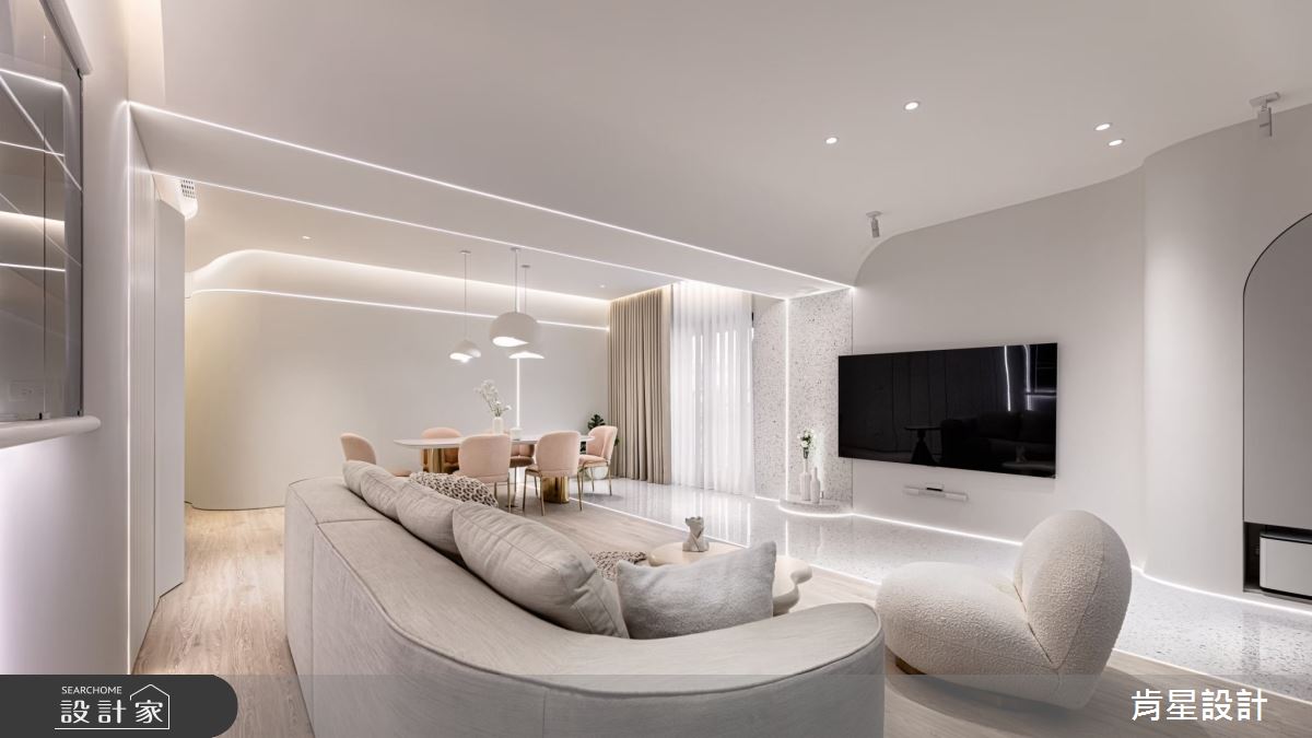 40坪毛胚屋＿侘寂輕奢風客廳餐廳案例圖片＿肯星設計＿肯星_27聖潔天光holy sky之8