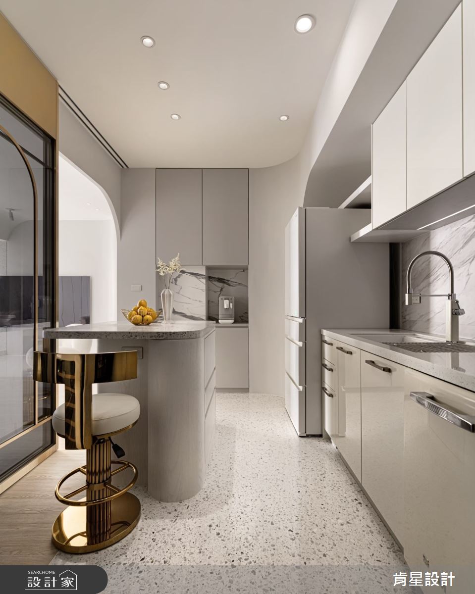 40坪毛胚屋＿侘寂輕奢風廚房吧檯中島案例圖片＿肯星設計＿肯星_27聖潔天光holy sky之16