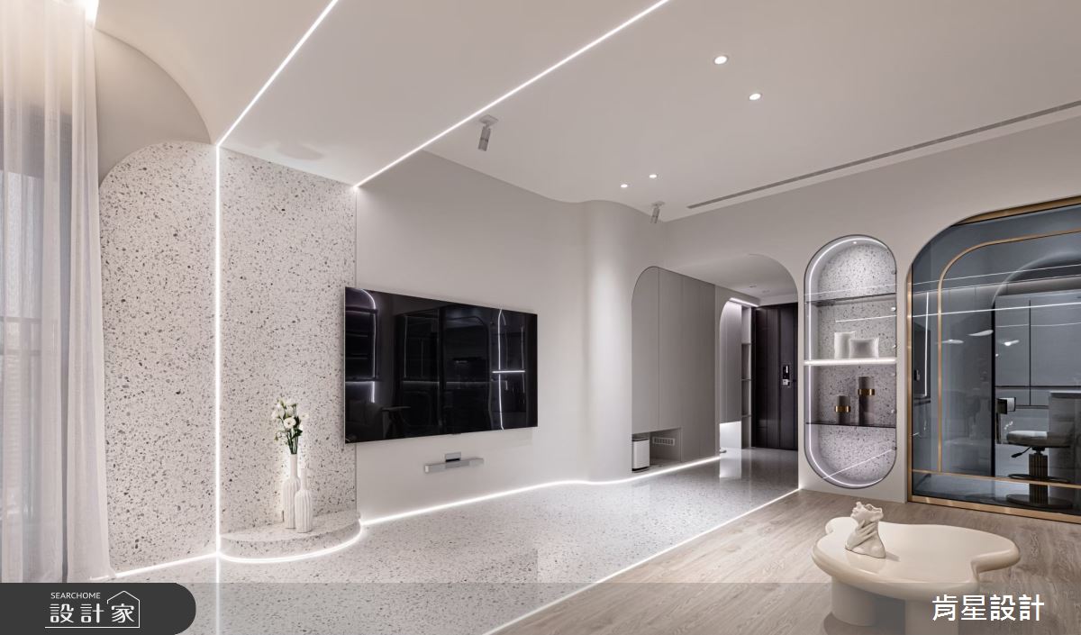 40坪毛胚屋＿侘寂輕奢風客廳案例圖片＿肯星設計＿肯星_27聖潔天光holy sky之7