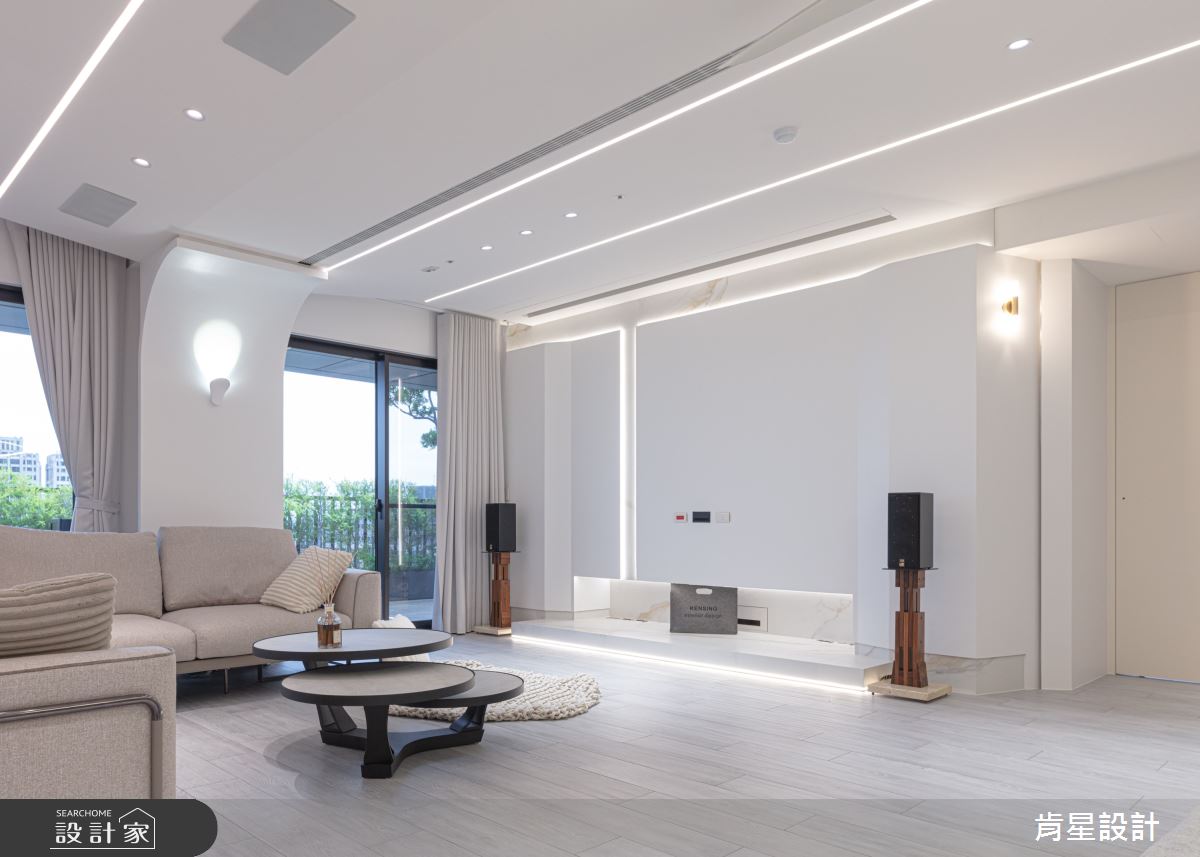 50坪預售屋＿現代輕奢風客廳案例圖片＿肯星設計＿肯星_28銀河七夕Qixi Star River之4