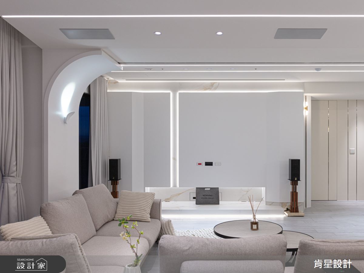 50坪預售屋＿現代輕奢風客廳案例圖片＿肯星設計＿肯星_28銀河七夕Qixi Star River之5