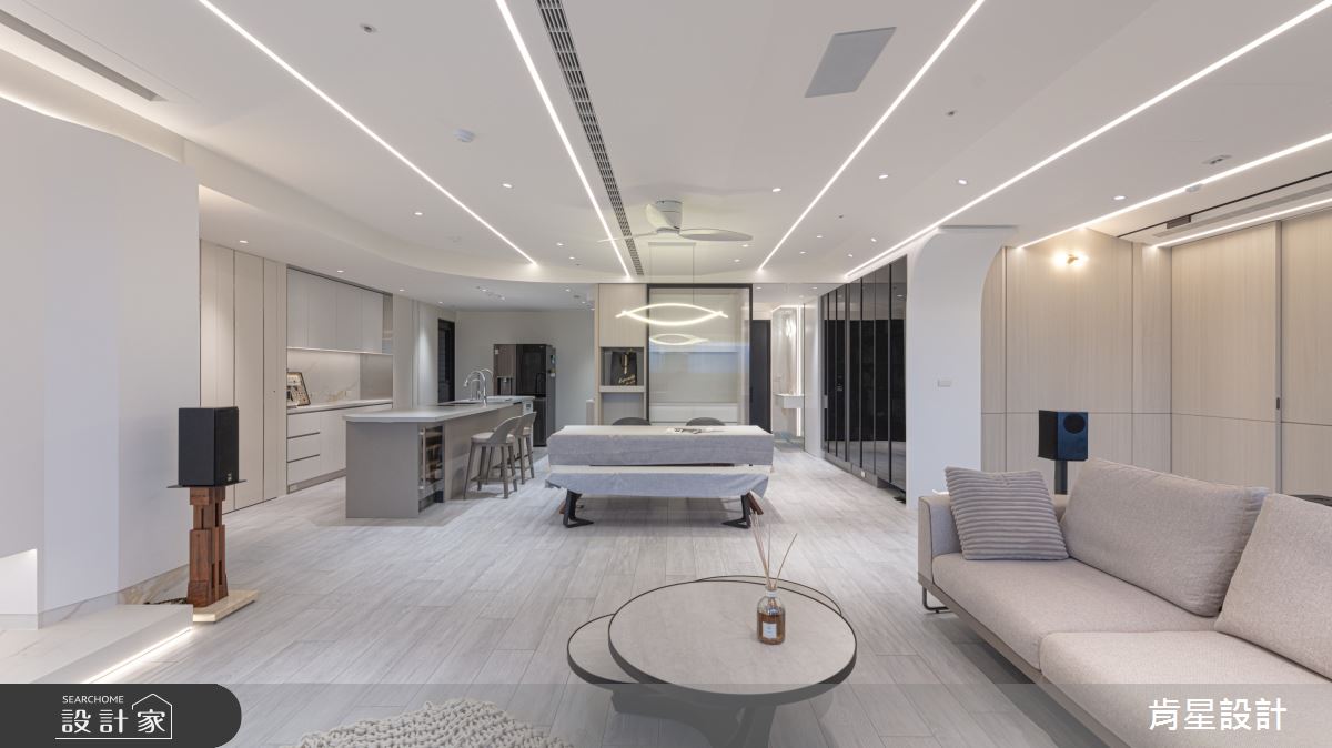 50坪預售屋＿現代輕奢風客廳餐廳中島案例圖片＿肯星設計＿肯星_28銀河七夕Qixi Star River之30