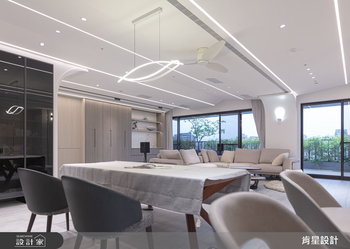 50坪預售屋＿現代輕奢風客廳餐廳案例圖片＿肯星設計＿肯星_28銀河七夕Qixi Star River之34