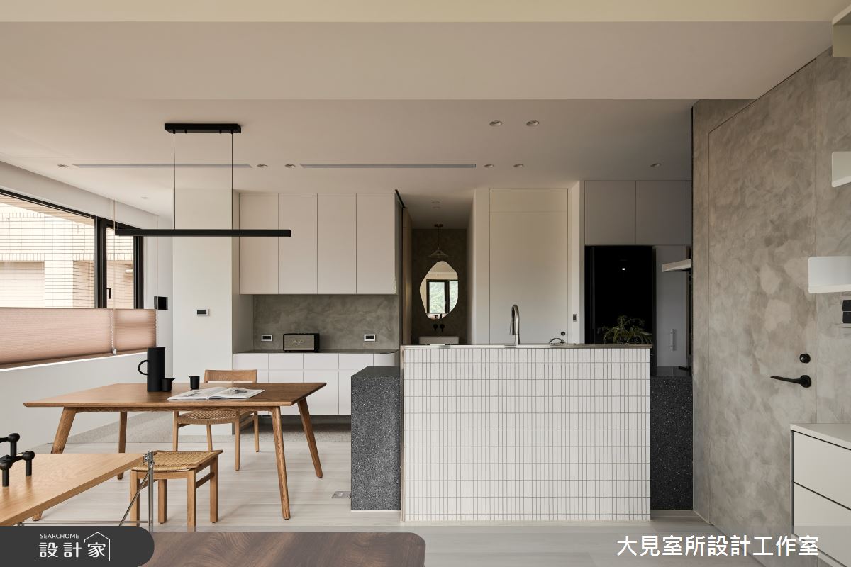 20坪中古屋(5~15年)＿簡約風客廳餐廳中島案例圖片＿大見室所設計工作室＿大見室所_31之12