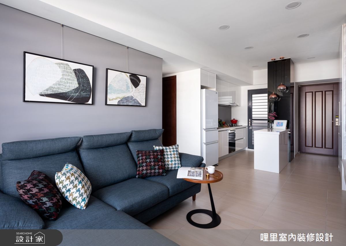 15坪新成屋(5年以下)＿簡約風客廳案例圖片＿哩里室內裝修設計有限公司＿哩里_10之5