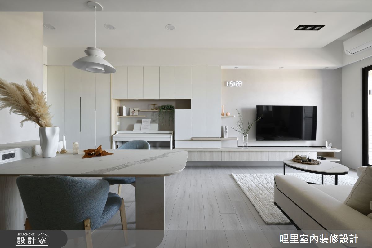 33坪新成屋(5年以下)＿簡約風客廳餐廳案例圖片＿哩里室內裝修設計有限公司＿哩里_20之11