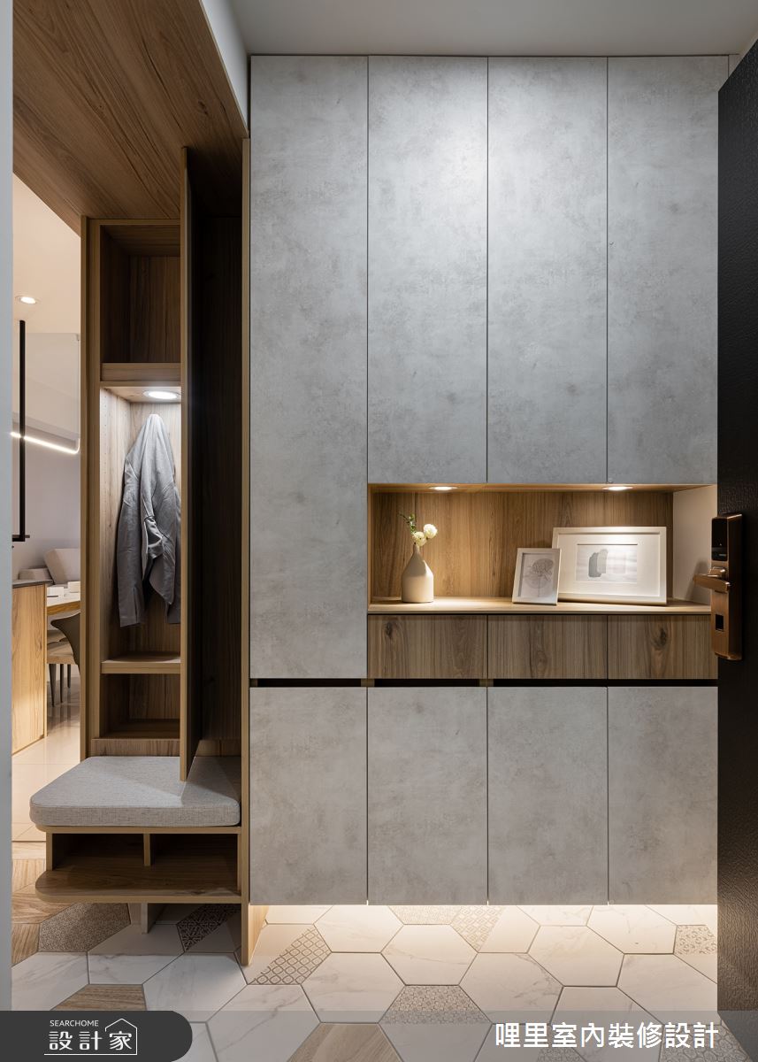 25坪新成屋(5年以下)＿現代風玄關案例圖片＿哩里室內裝修設計有限公司＿哩里_24之2