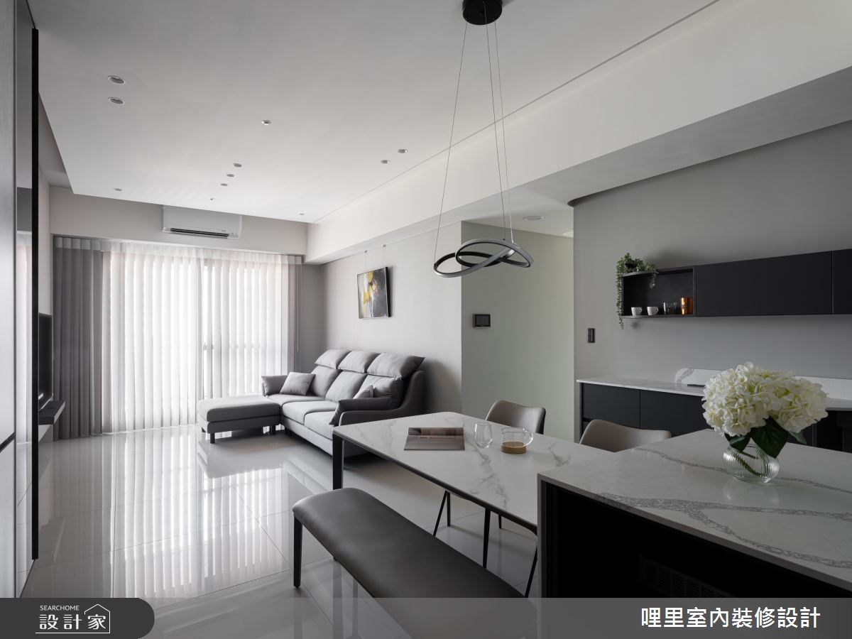26坪新成屋(5年以下)＿現代風客廳餐廳中島案例圖片＿哩里室內裝修設計有限公司＿哩里_33之1