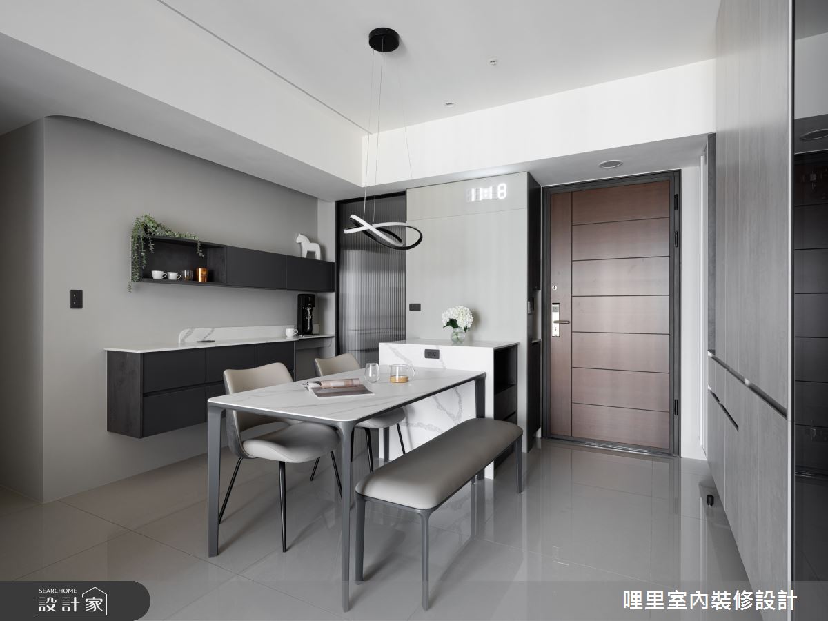 26坪新成屋(5年以下)＿現代風玄關餐廳中島案例圖片＿哩里室內裝修設計有限公司＿哩里_33之6