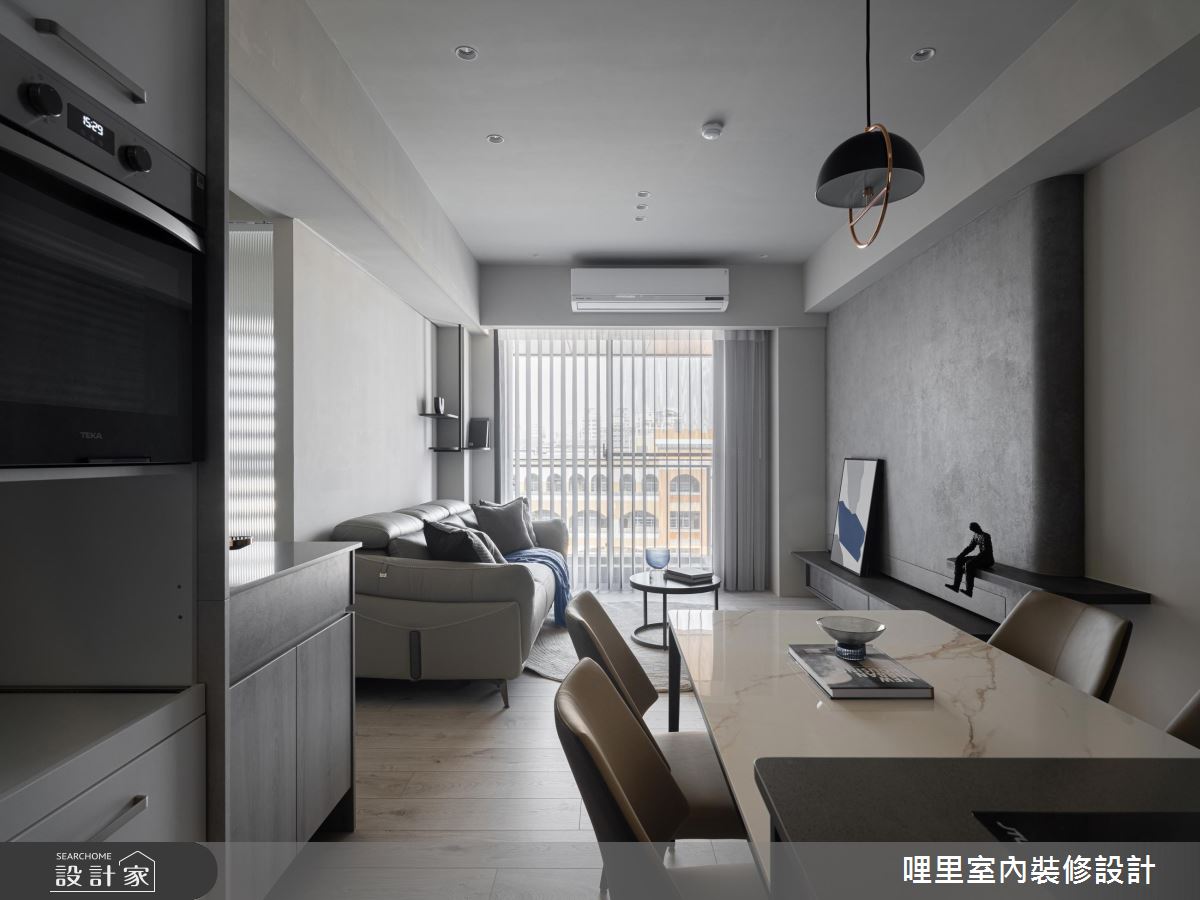 22坪預售屋＿現代風客廳餐廳中島案例圖片＿哩里室內裝修設計有限公司＿哩里_38.暮霧浮光之13