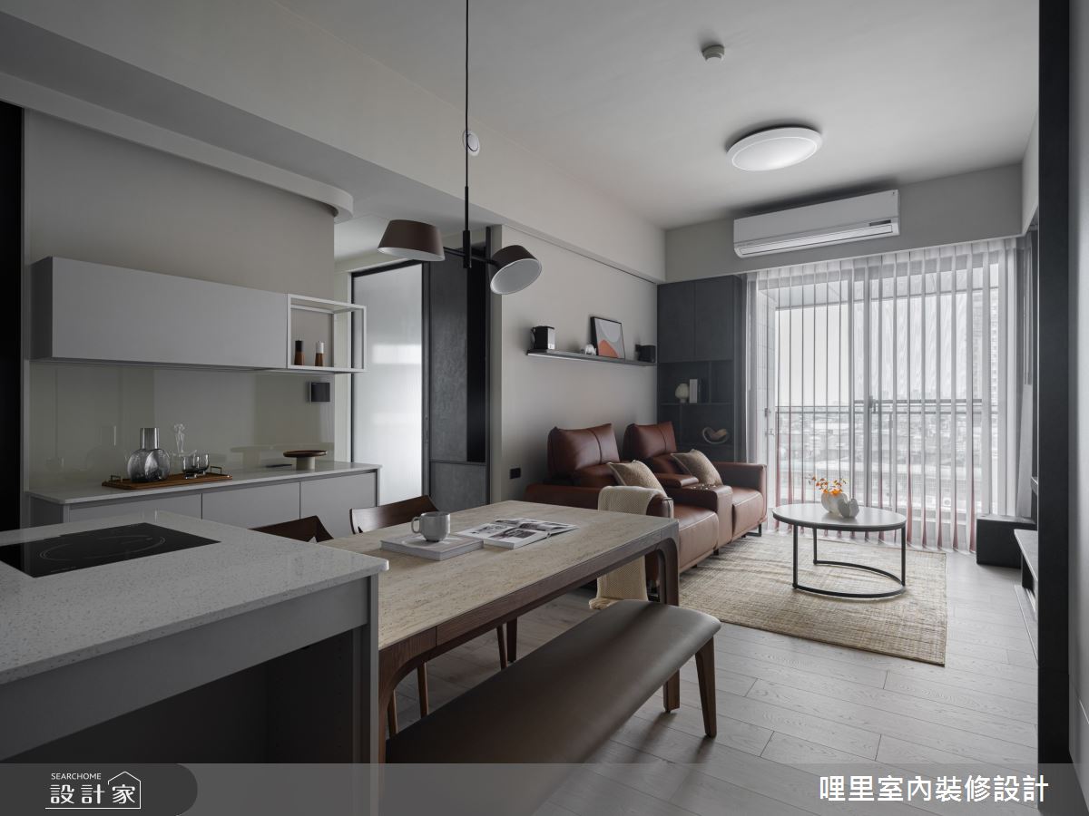 23坪預售屋＿現代風客廳餐廳中島案例圖片＿哩里室內裝修設計有限公司＿哩里_39.靜映和光之2