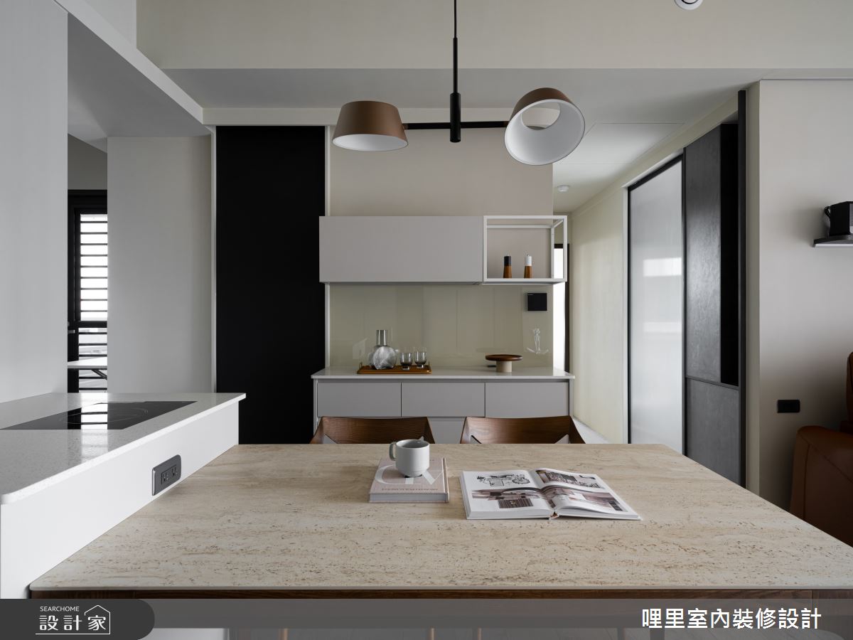 23坪預售屋＿現代風餐廳中島案例圖片＿哩里室內裝修設計有限公司＿哩里_39.靜映和光之3