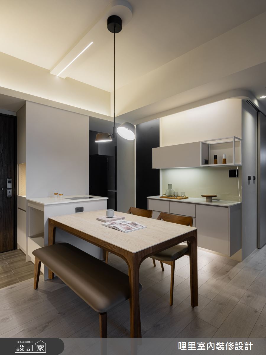 23坪預售屋＿現代風餐廳中島案例圖片＿哩里室內裝修設計有限公司＿哩里_39.靜映和光之5