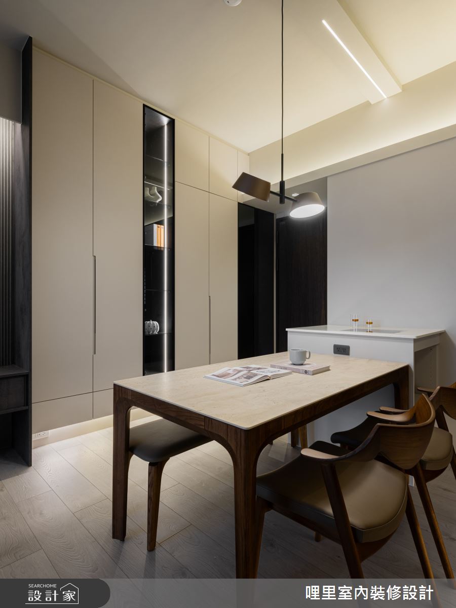 23坪預售屋＿現代風餐廳中島案例圖片＿哩里室內裝修設計有限公司＿哩里_39.靜映和光之6