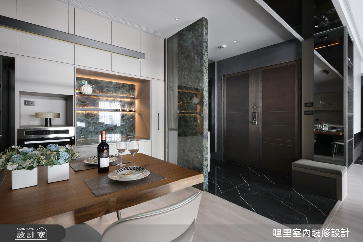 37坪新成屋(5年以下)＿現代奢華風玄關餐廳案例圖片＿哩里室內裝修設計有限公司＿哩里_40.序映純界之4