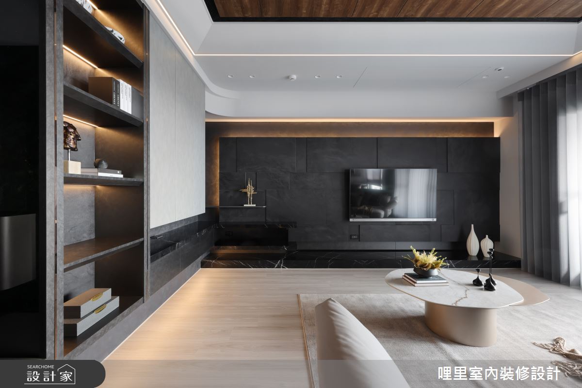 37坪新成屋(5年以下)＿現代奢華風客廳案例圖片＿哩里室內裝修設計有限公司＿哩里_40.序映純界之8