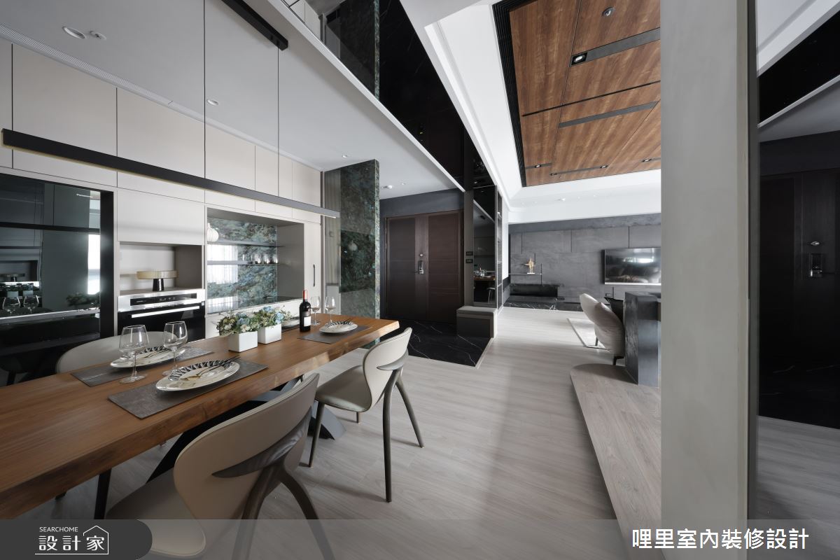 37坪新成屋(5年以下)＿現代奢華風玄關餐廳案例圖片＿哩里室內裝修設計有限公司＿哩里_40.序映純界之31