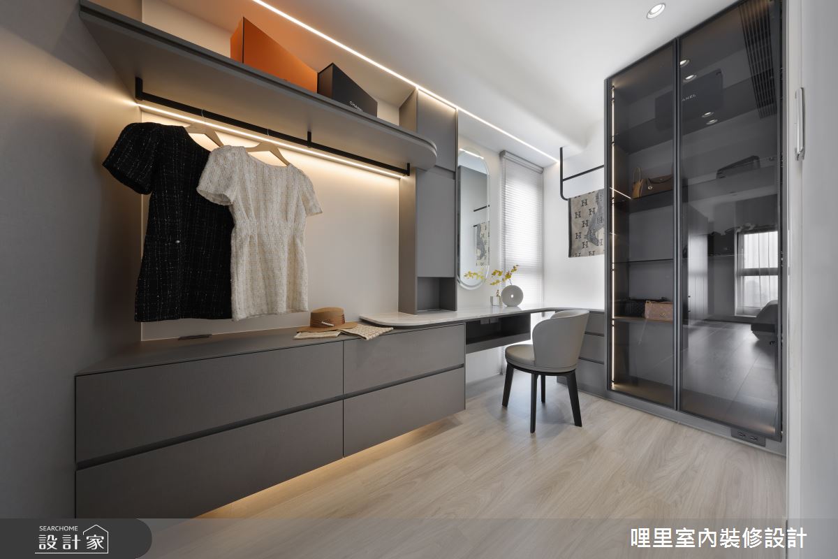 37坪新成屋(5年以下)＿現代奢華風更衣間案例圖片＿哩里室內裝修設計有限公司＿哩里_40.序映純界之46
