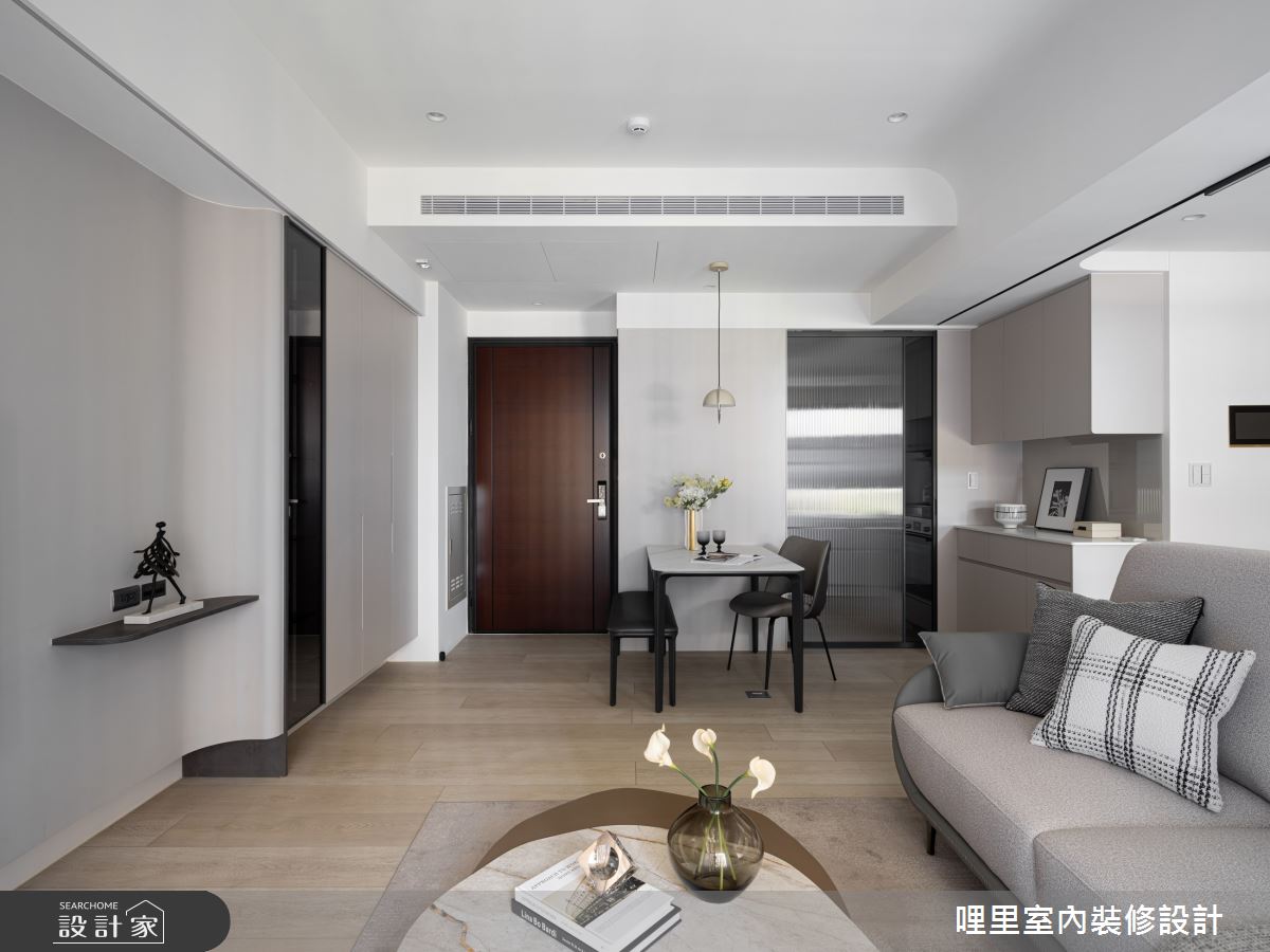21坪新成屋(5年以下)＿現代風玄關客廳餐廳案例圖片＿哩里室內裝修設計有限公司＿哩里_42.界幅之1