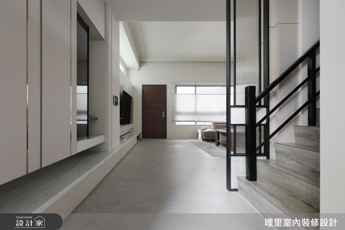 41坪新成屋(5年以下)＿現代簡約風客廳樓梯案例圖片＿哩里室內裝修設計有限公司＿哩里_44.映序之境之14