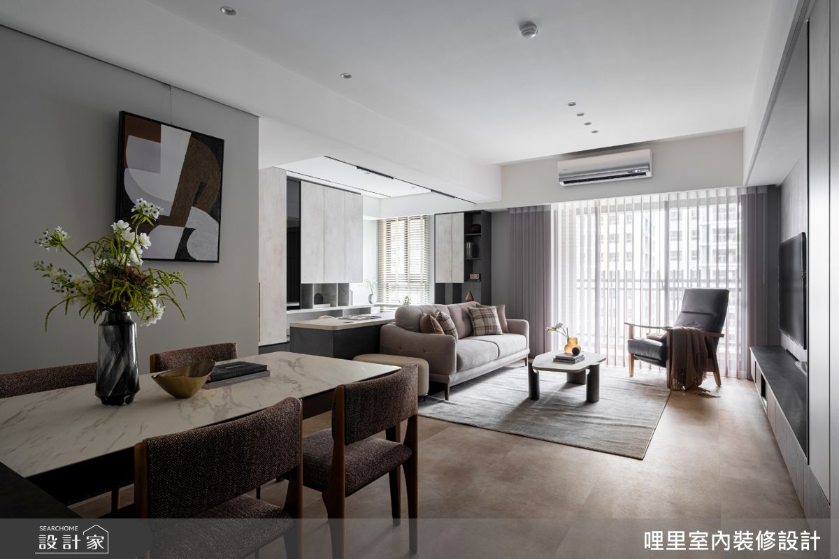 30坪新成屋(5年以下)＿現代風客廳餐廳案例圖片＿哩里室內裝修設計有限公司＿哩里_45.霧映序章之5