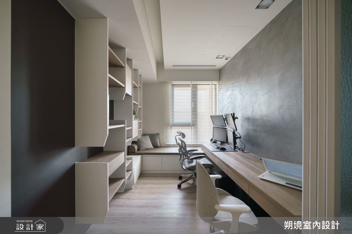 33坪新成屋(5年以下)＿現代風書房臥榻案例圖片＿朔境室內設計有限公司＿朔境_01之14