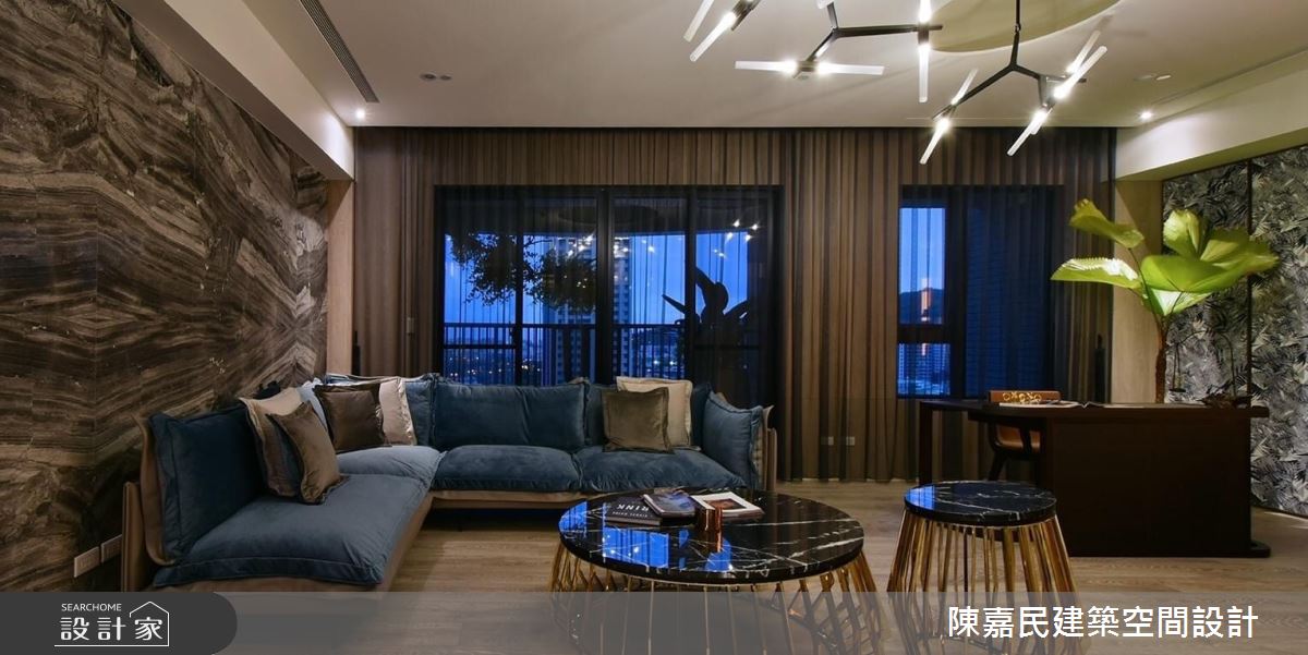 95坪新成屋(5年以下)＿奢華風客廳案例圖片＿陳嘉民建築空間設計＿陳嘉民_01之2