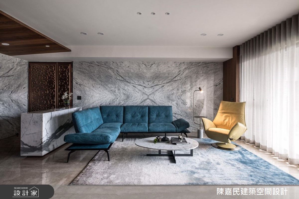 90坪新成屋(5年以下)＿奢華風客廳案例圖片＿陳嘉民建築空間設計＿陳嘉民_02之11