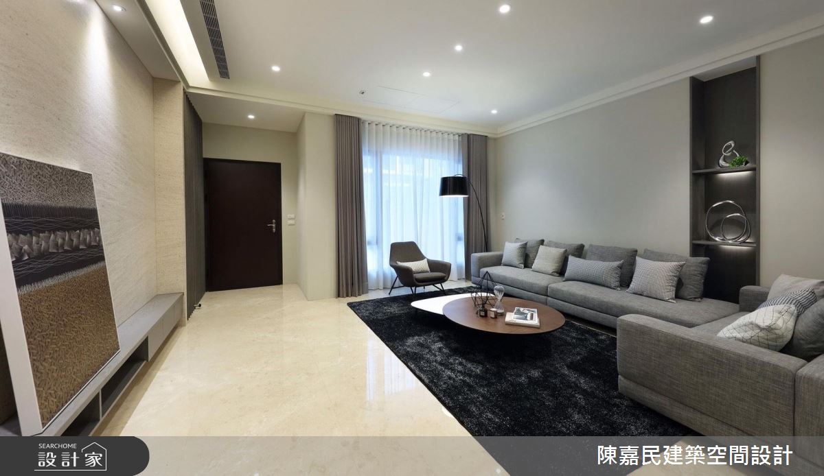 80坪新成屋(5年以下)＿人文禪風客廳案例圖片＿陳嘉民建築空間設計＿陳嘉民_05之1