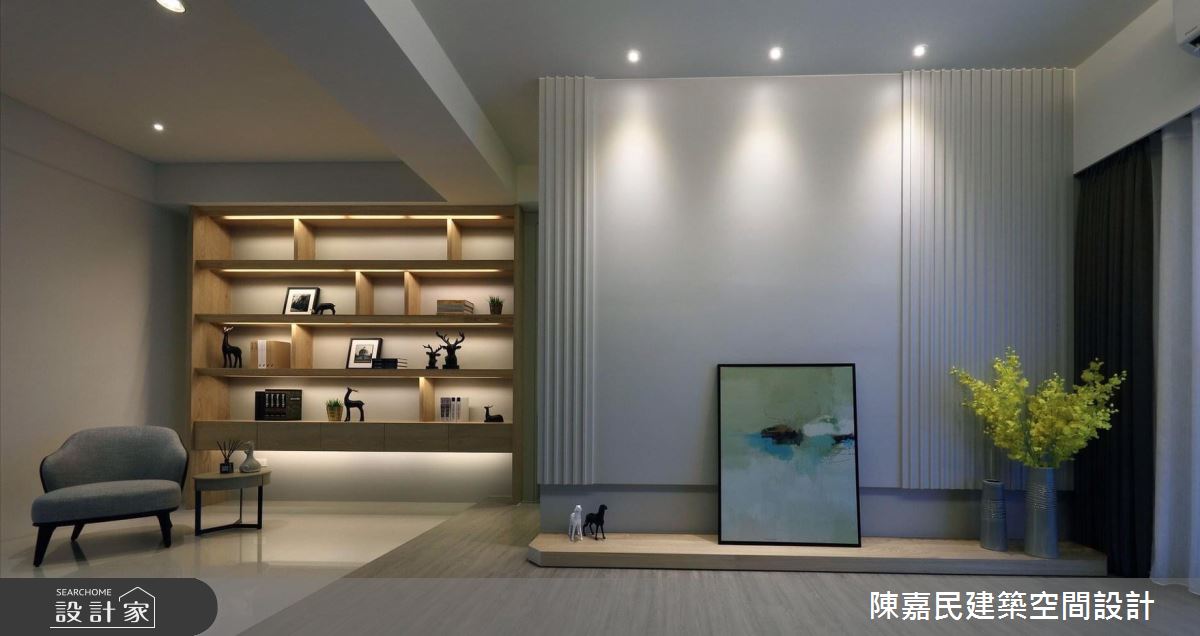 80坪新成屋(5年以下)＿人文禪風客廳案例圖片＿陳嘉民建築空間設計＿陳嘉民_05之12