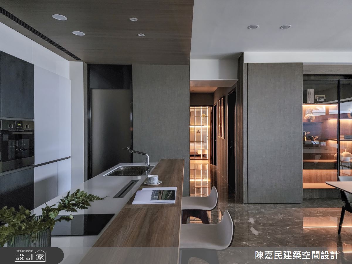 95坪新成屋(5年以下)＿美式風餐廳走廊中島案例圖片＿陳嘉民建築空間設計＿陳嘉民_23之2