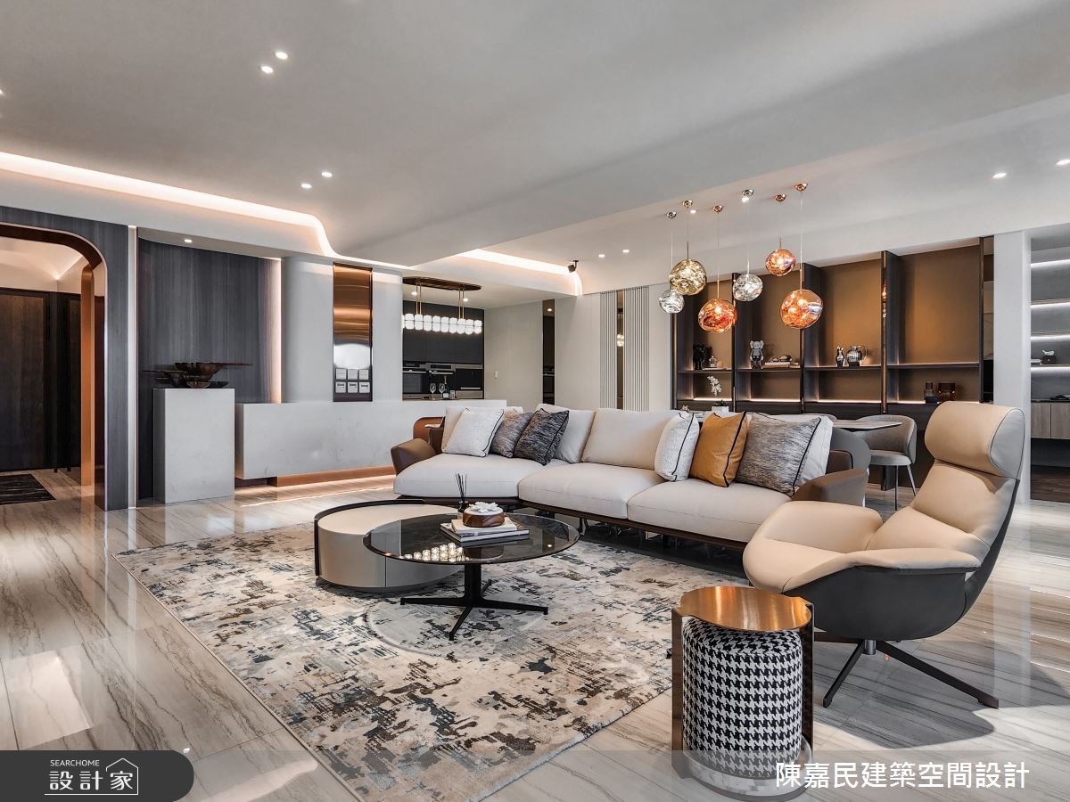 60坪毛胚屋＿美式風玄關客廳餐廳吧檯案例圖片＿陳嘉民建築空間設計＿陳嘉民_28之15