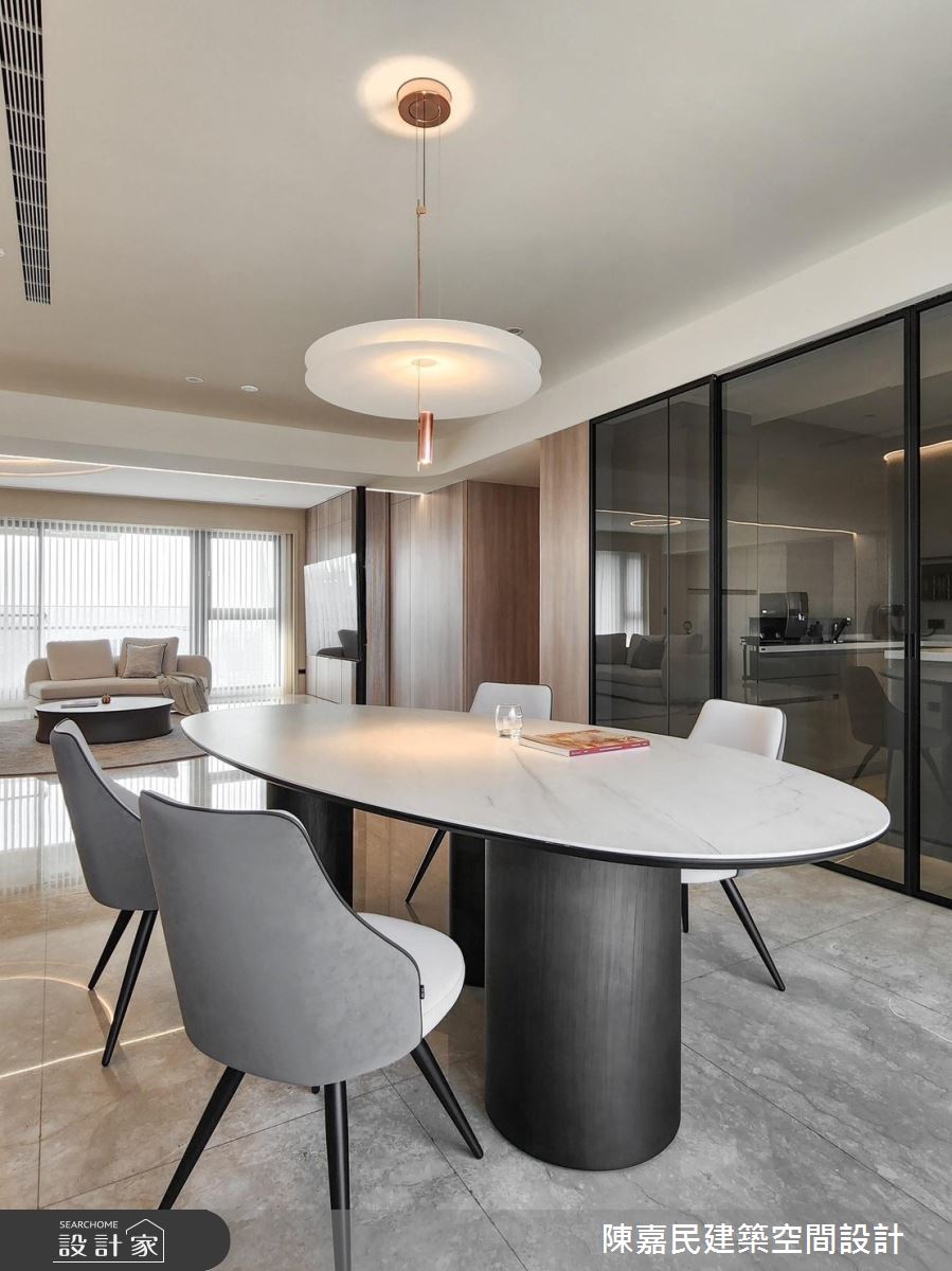 60坪新成屋(5年以下)＿現代混搭風客廳餐廳案例圖片＿陳嘉民建築空間設計＿陳嘉民_29之11