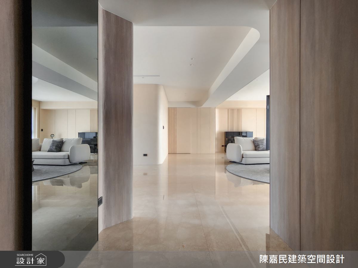 60坪新成屋(5年以下)＿現代混搭風玄關客廳走廊案例圖片＿陳嘉民建築空間設計＿陳嘉民_29之1