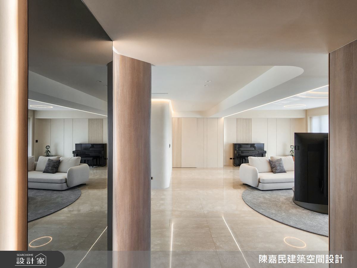 60坪新成屋(5年以下)＿現代混搭風玄關客廳走廊案例圖片＿陳嘉民建築空間設計＿陳嘉民_29之2